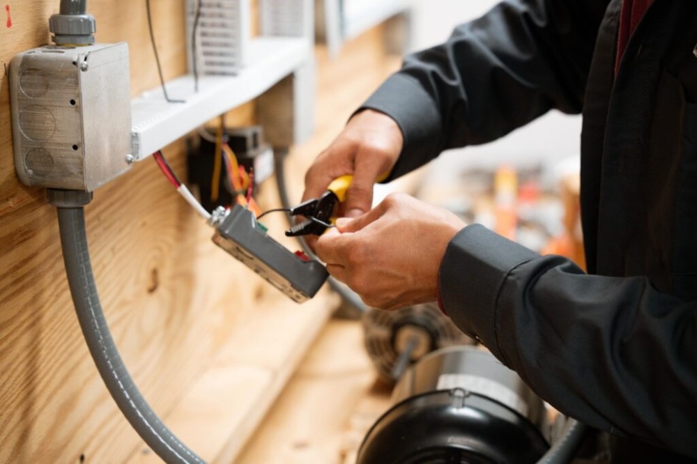 Using the necessary equipment in the work of an electrician.